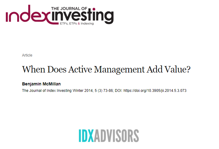 When Does Active Management Add Value